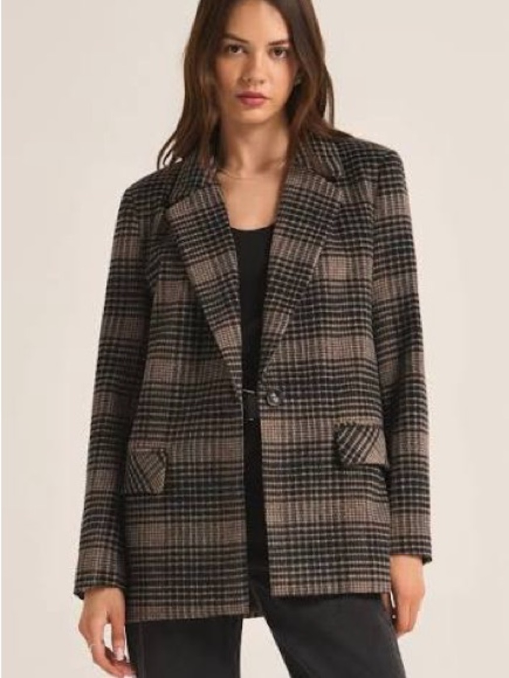 Z Supply Kingston Relaxed Plaid Blazer
